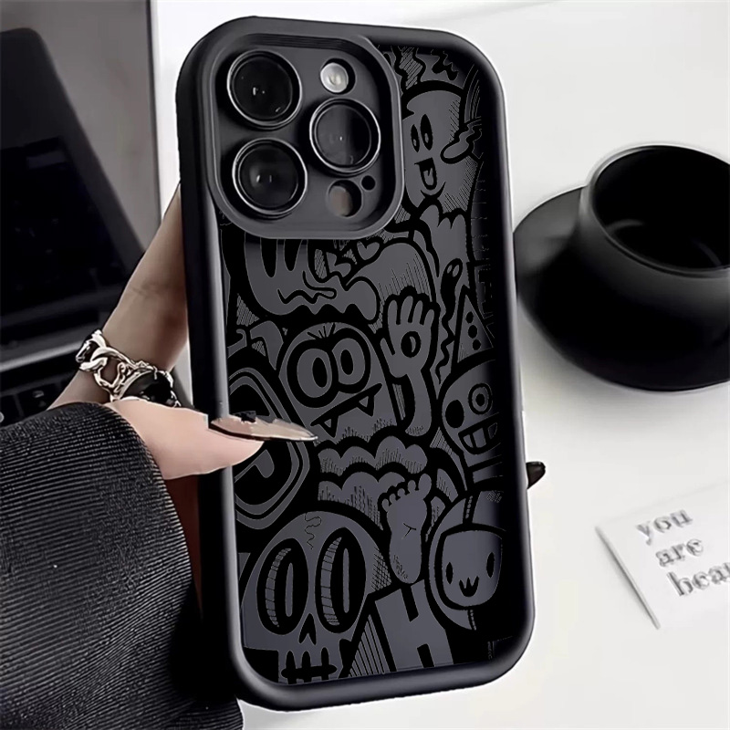 Phone Cases Xr Iphone - Casing Ponsel Grafiti Hitam Untuk iPhone