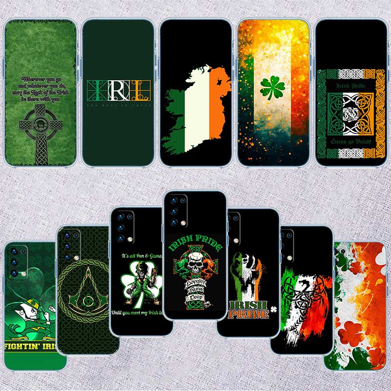 Phone Cases Ireland - HY13 Casing Ponsel Transparan Bendera Irlandia