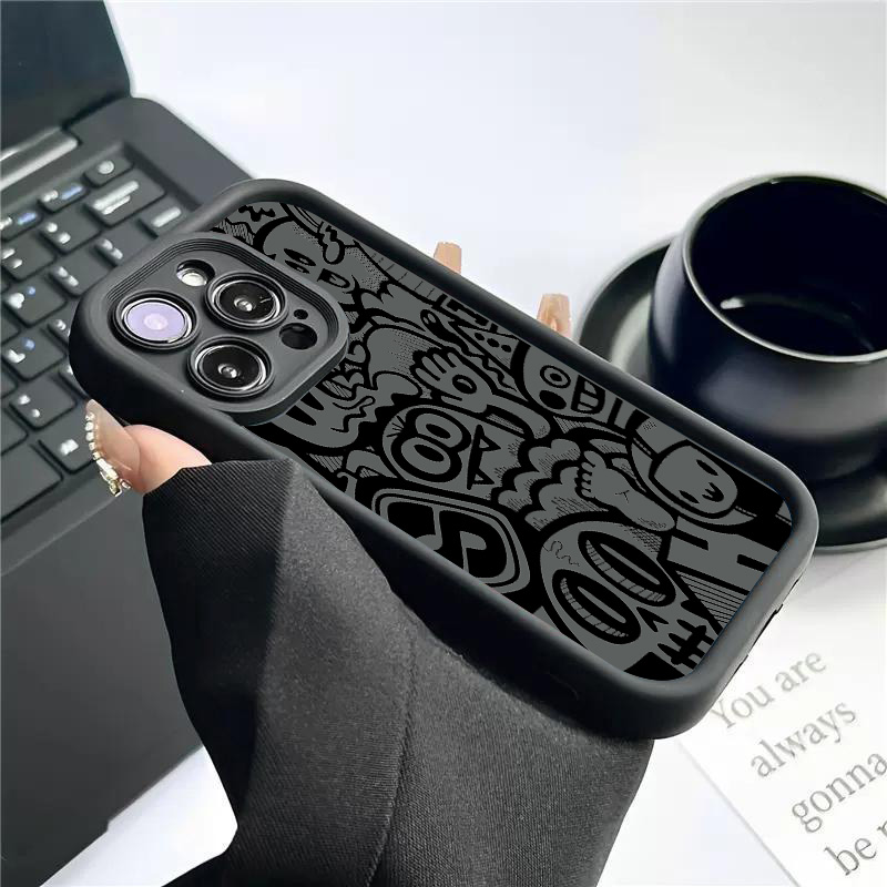 Casing Ponsel Grafiti Hitam Un - Phone Cases Xr Iphone ulasan dan harga